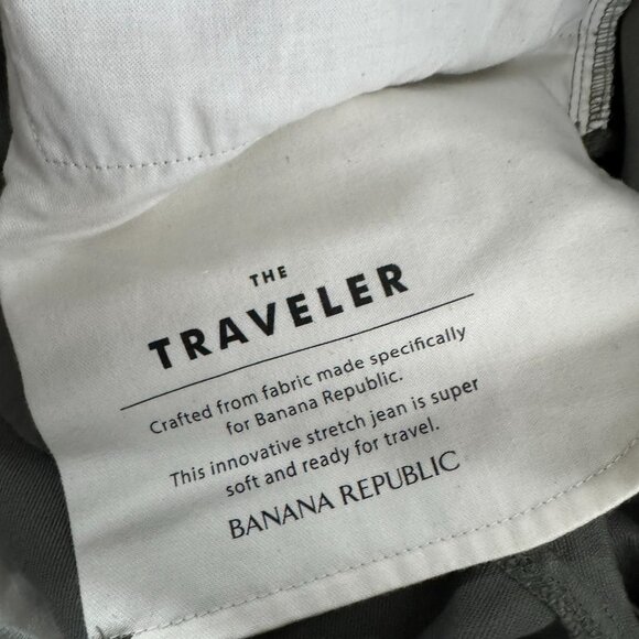Banana Republic The Traveler Slim Pants Mens 38x34 Green Stretch NWT PT-2611 - Picture 16 of 16